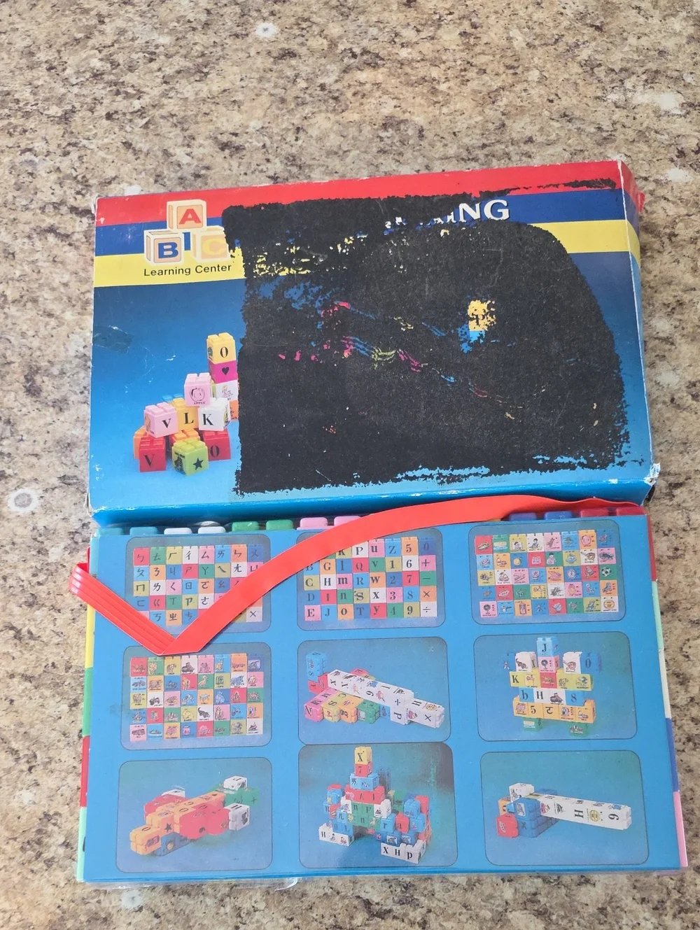 Vintage 1980's Plastic Stacking Learning Block Set -Unused